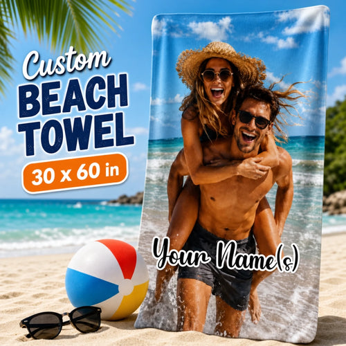 Personalized Photo Beach Towel