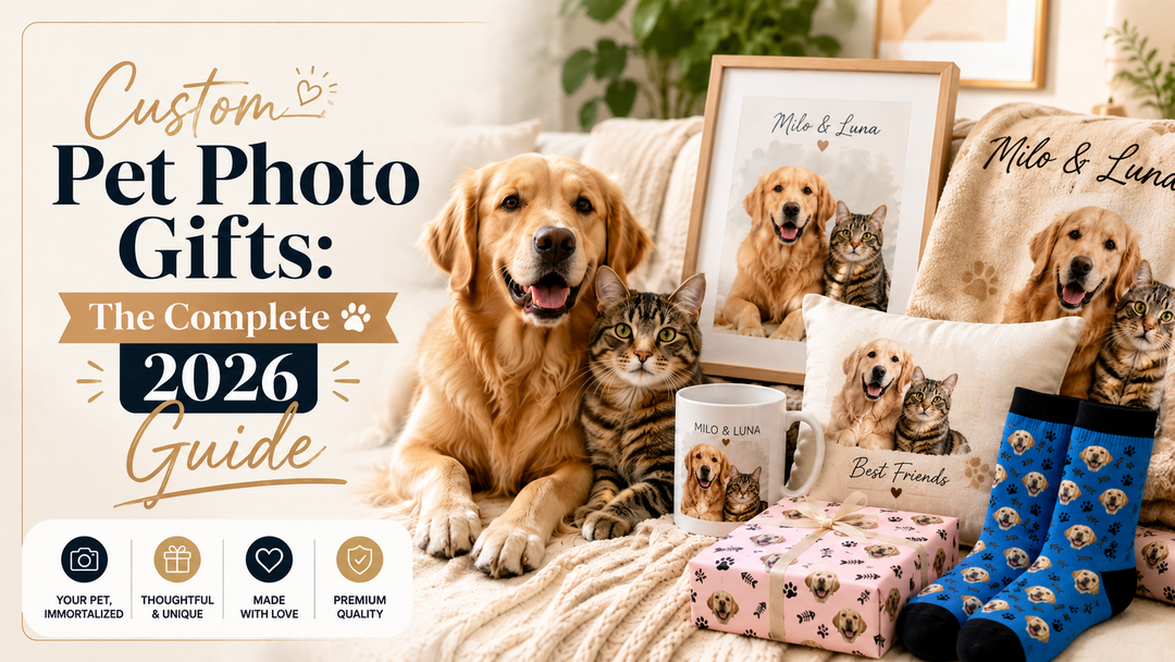 Custom pet photo products、Custom face socks、Custom face blanket