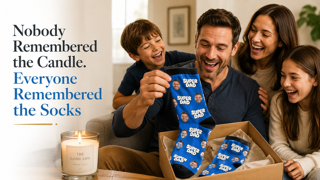 2026father's day gift custom photo socks