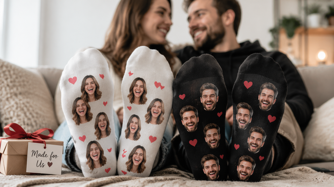 Custom Couple Face Socks