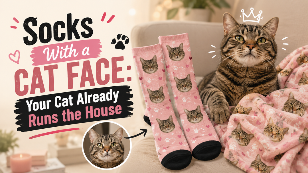  Socks with a cat face 