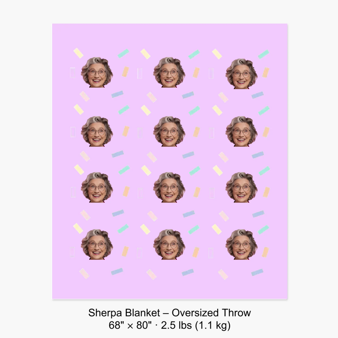 Sherpa Blanket – Oversized Throw 68" × 80" · 2.5 lbs (1.1 kg) 