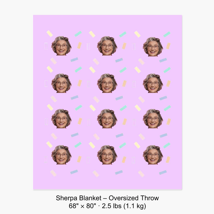 Sherpa Blanket – Oversized Throw 68" × 80" · 2.5 lbs (1.1 kg) 