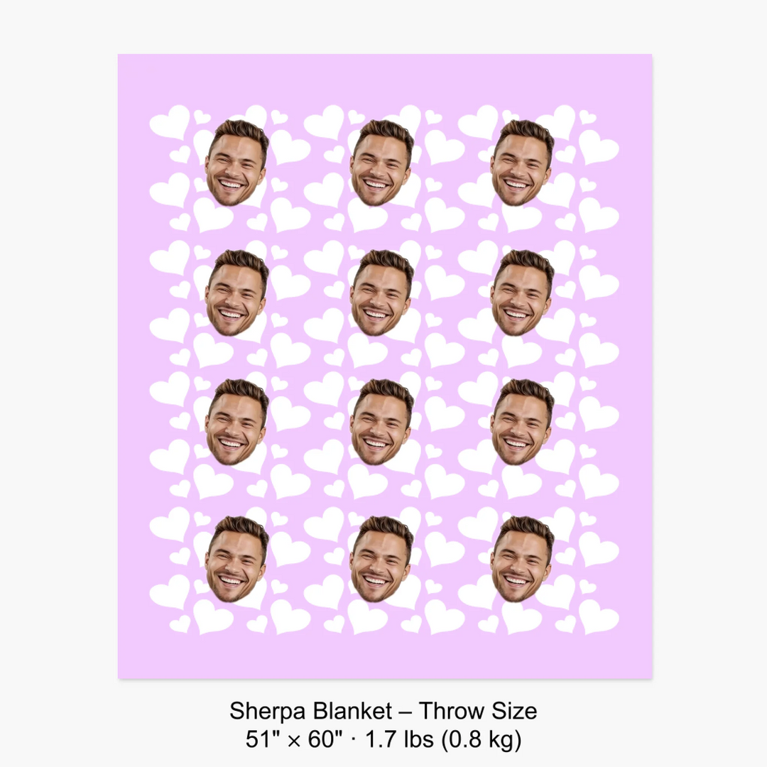 Sherpa Blanket – Throw Size 51" × 60" · 1.7 lbs (0.8 kg) 