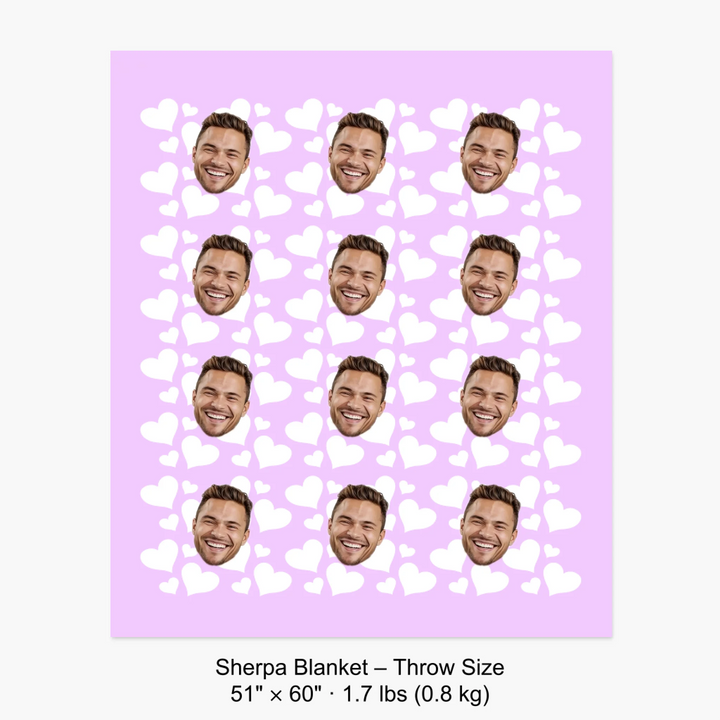 Sherpa Blanket – Throw Size 51" × 60" · 1.7 lbs (0.8 kg) 
