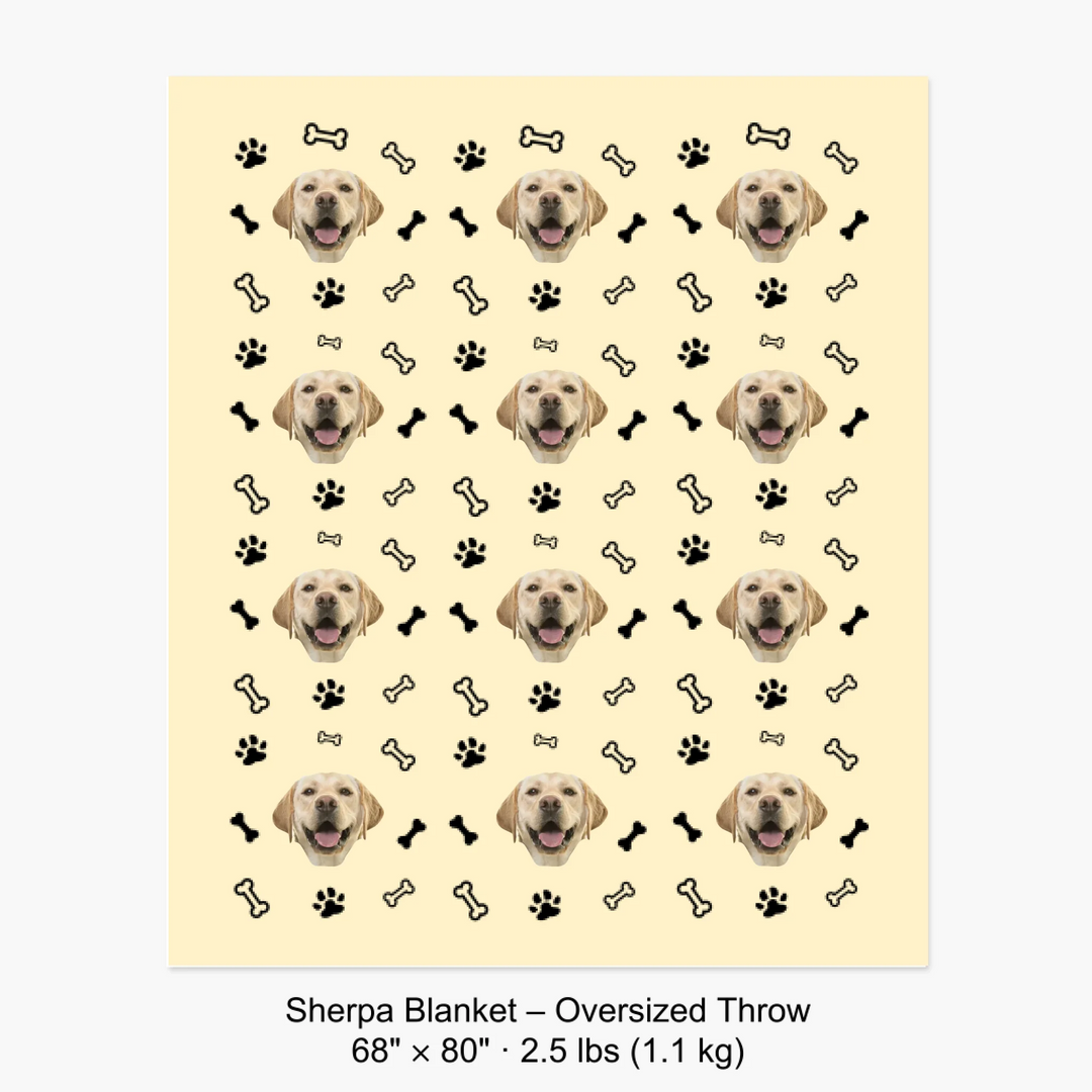 Sherpa Blanket – Oversized Throw 68" × 80" · 2.5 lbs (1.1 kg) 