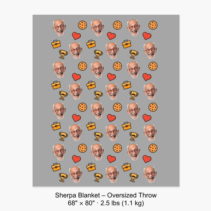 Sherpa Blanket – Oversized Throw 68" × 80" · 2.5 lbs (1.1 kg) 