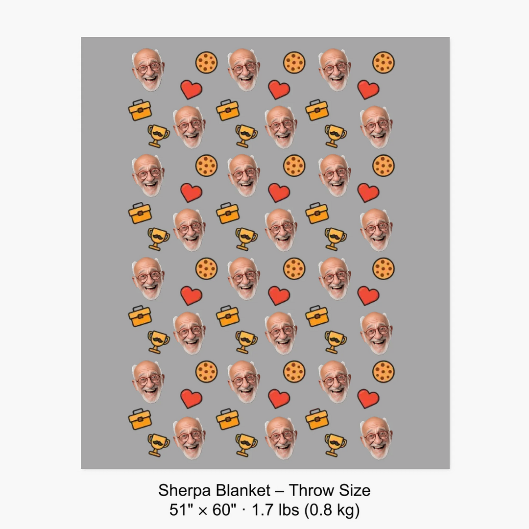 Sherpa Blanket – Throw Size 51" × 60" · 1.7 lbs (0.8 kg) 