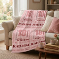 Repeating Name & Age Birthday Personalized  Blankets