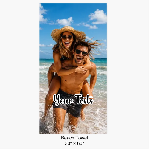 Personalized Photo Beach Towel