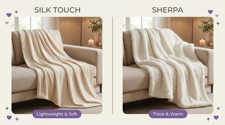 silk vs sherpa blanket